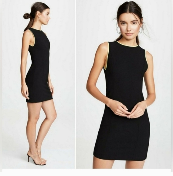 Alice + Olivia Colin Neon Trim Sleeveless Mini Dress Size 6 $295 - Picture 5 of 12